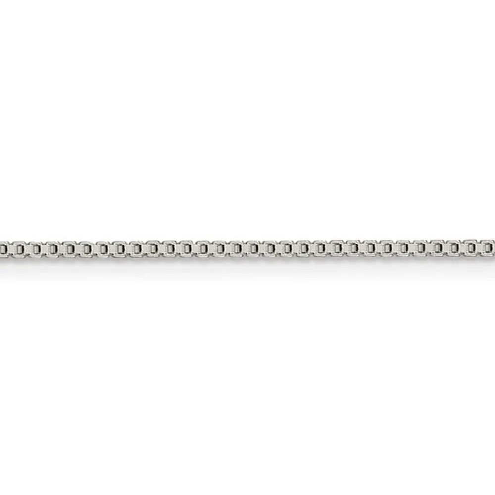 1.25mm Sterling Silver, Box Chain Necklace