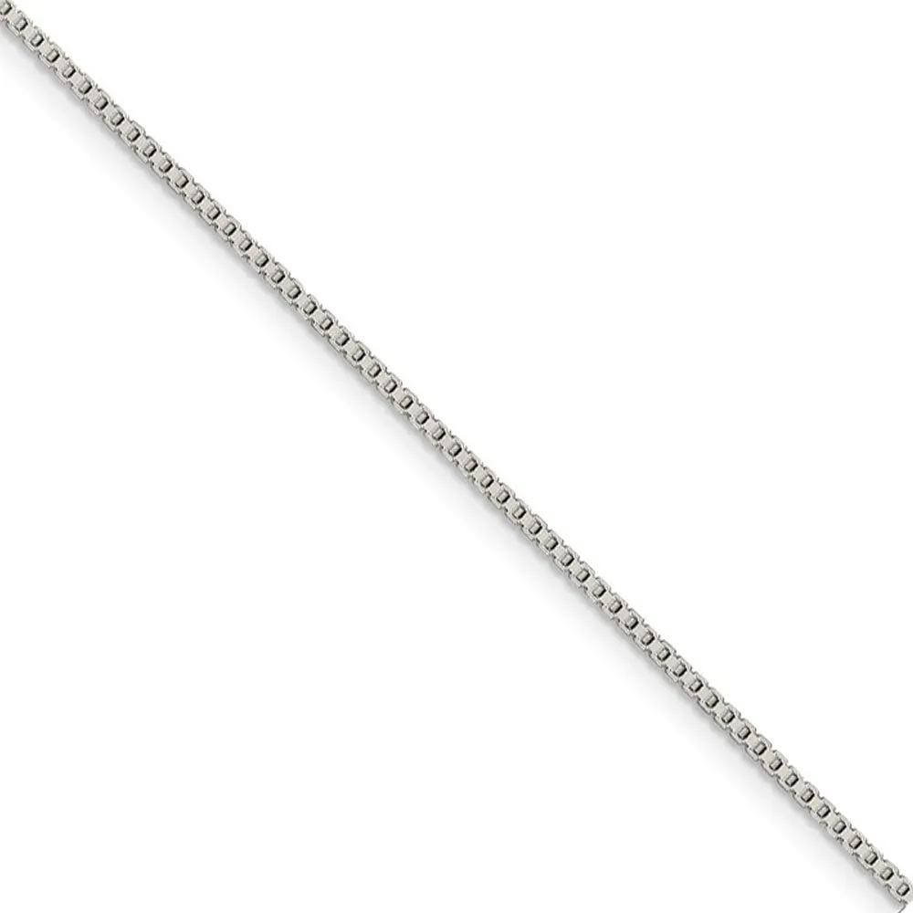 1.25mm Sterling Silver, Box Chain Necklace