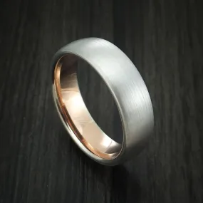 14k White Gold and Rose Gold Men's Band Custom Made