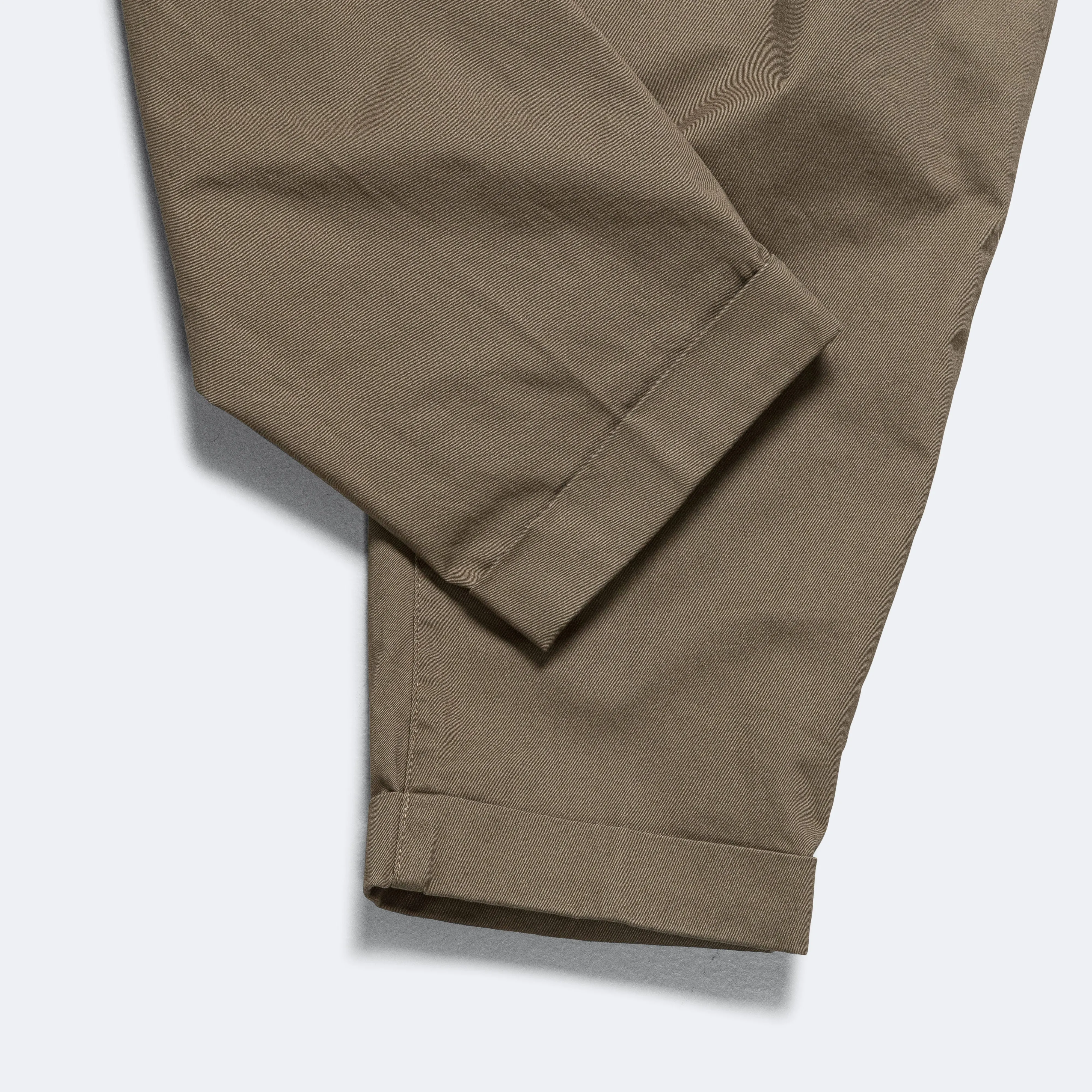 2 Pleat Twill Pants - Olive