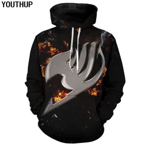 3d Hoodies Symbol Print Anime Hooded Sweatshirts Men Cool Cartoon Hoodies 3d Pullovers Cosplay Tops Men