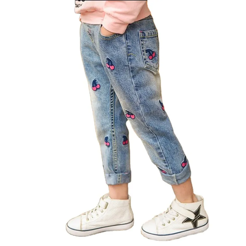 4-13 Years Children Girl Clothes Bottoms Denim Clothing Trousers Kids Girls Jeans Pants