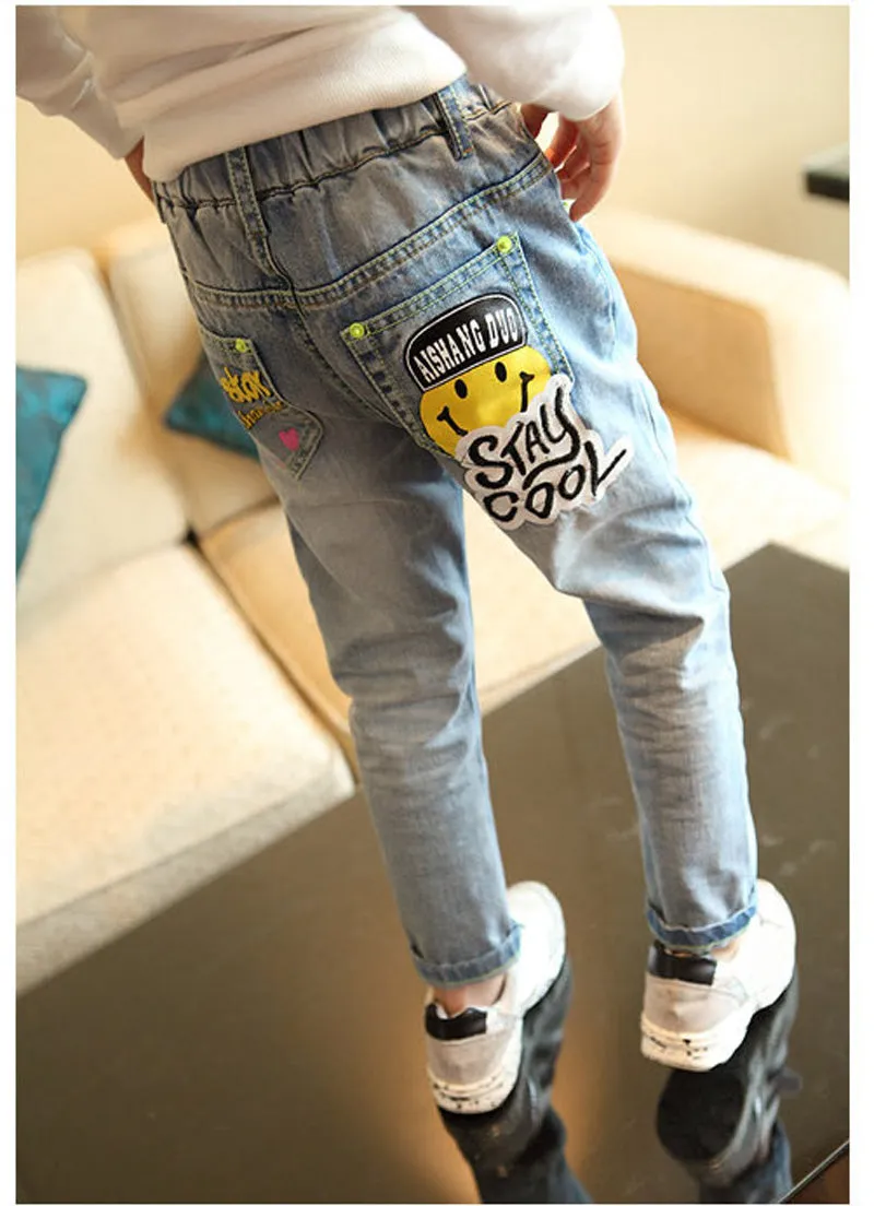 4-13 Years Children Girl Clothes Denim Clothing Trousers Kids Girls Jeans Pants