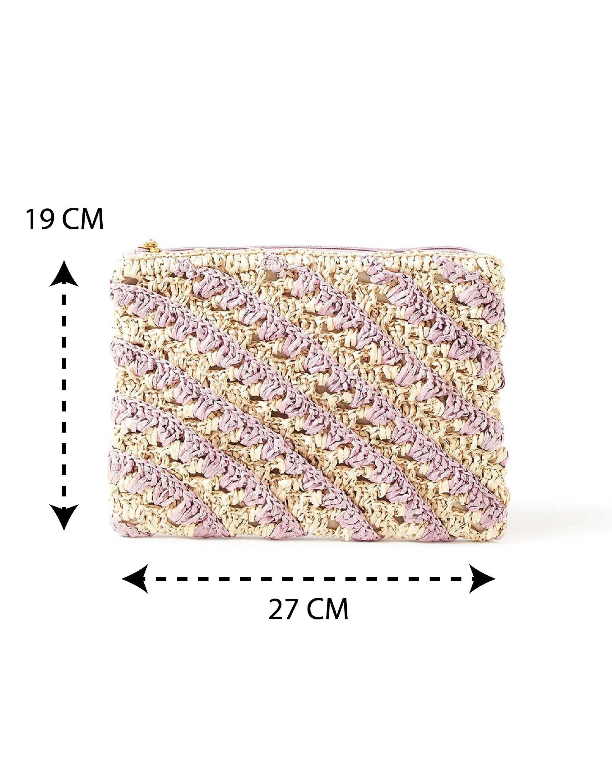 Accessorize London Women's Raffia Stripe Pouch