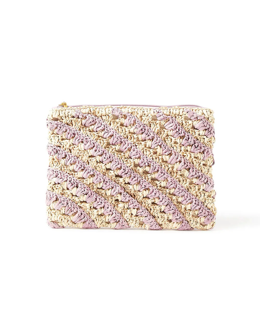 Accessorize London Women's Raffia Stripe Pouch