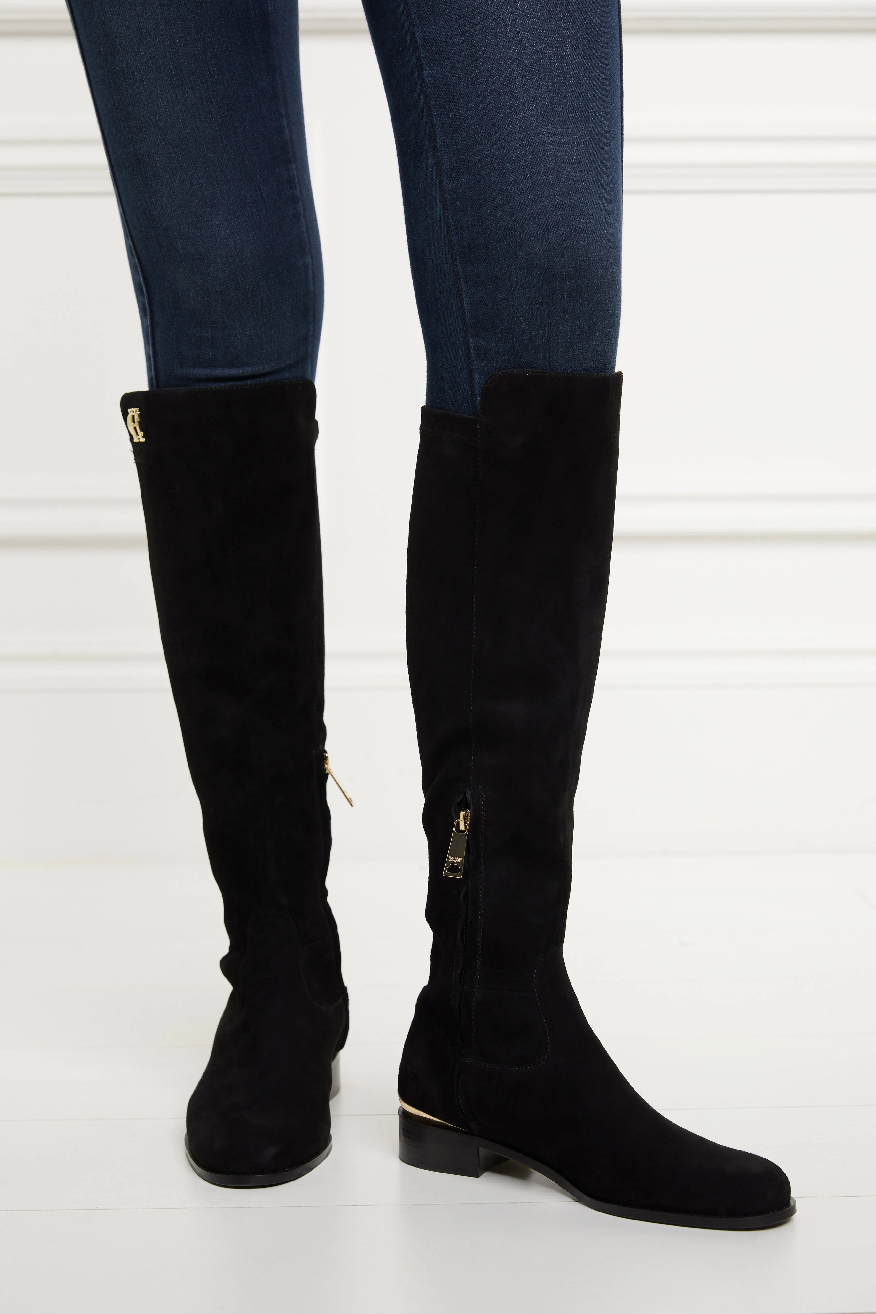 Albany Knee Boot (Black Suede)