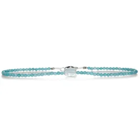 Apatite and Aquamarine Bead Bracelet