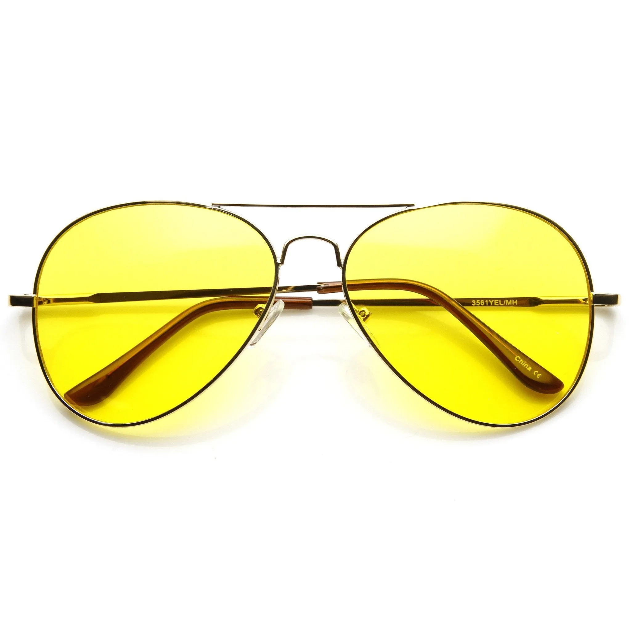 Aviator Sunglasses With Yellow Driving Lens