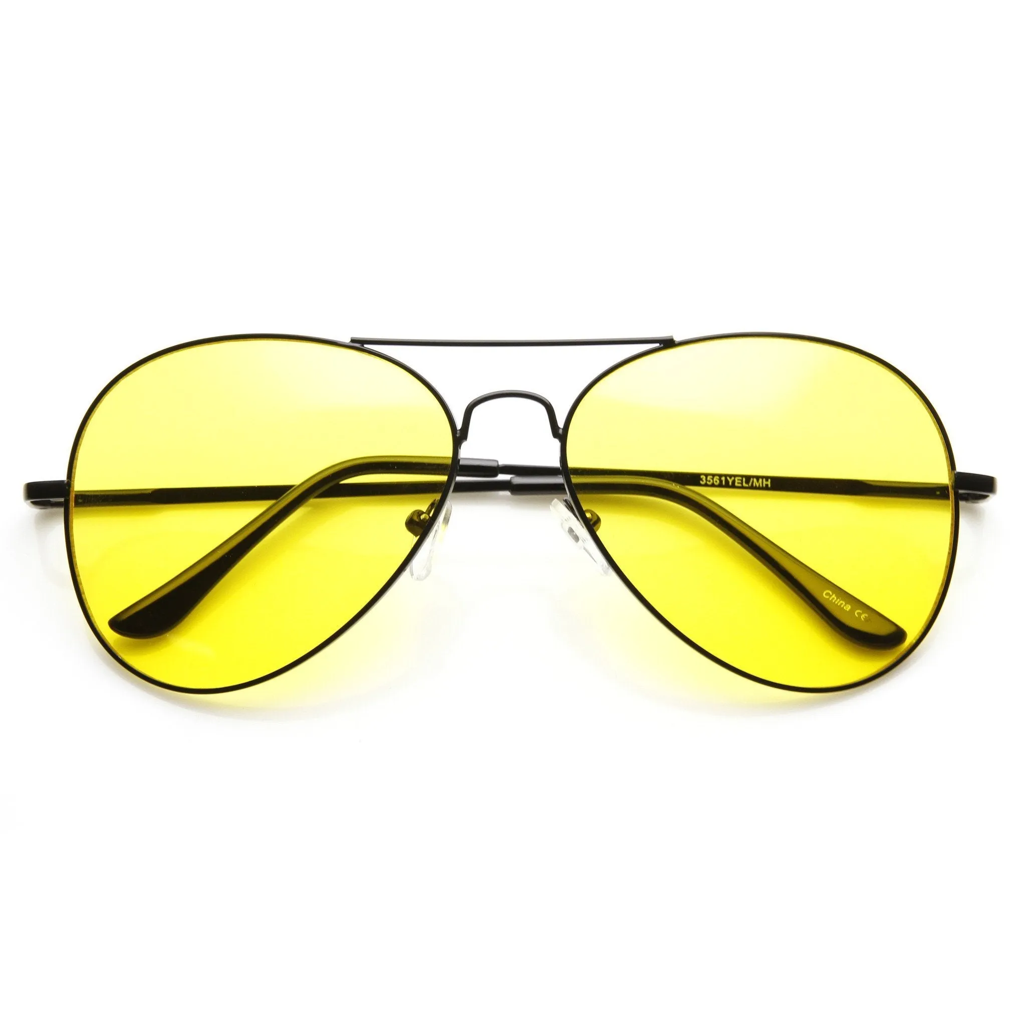 Aviator Sunglasses With Yellow Driving Lens