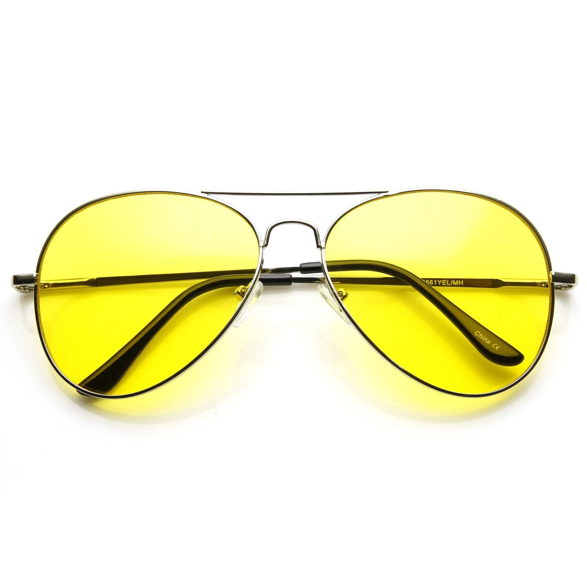 Aviator Sunglasses With Yellow Driving Lens