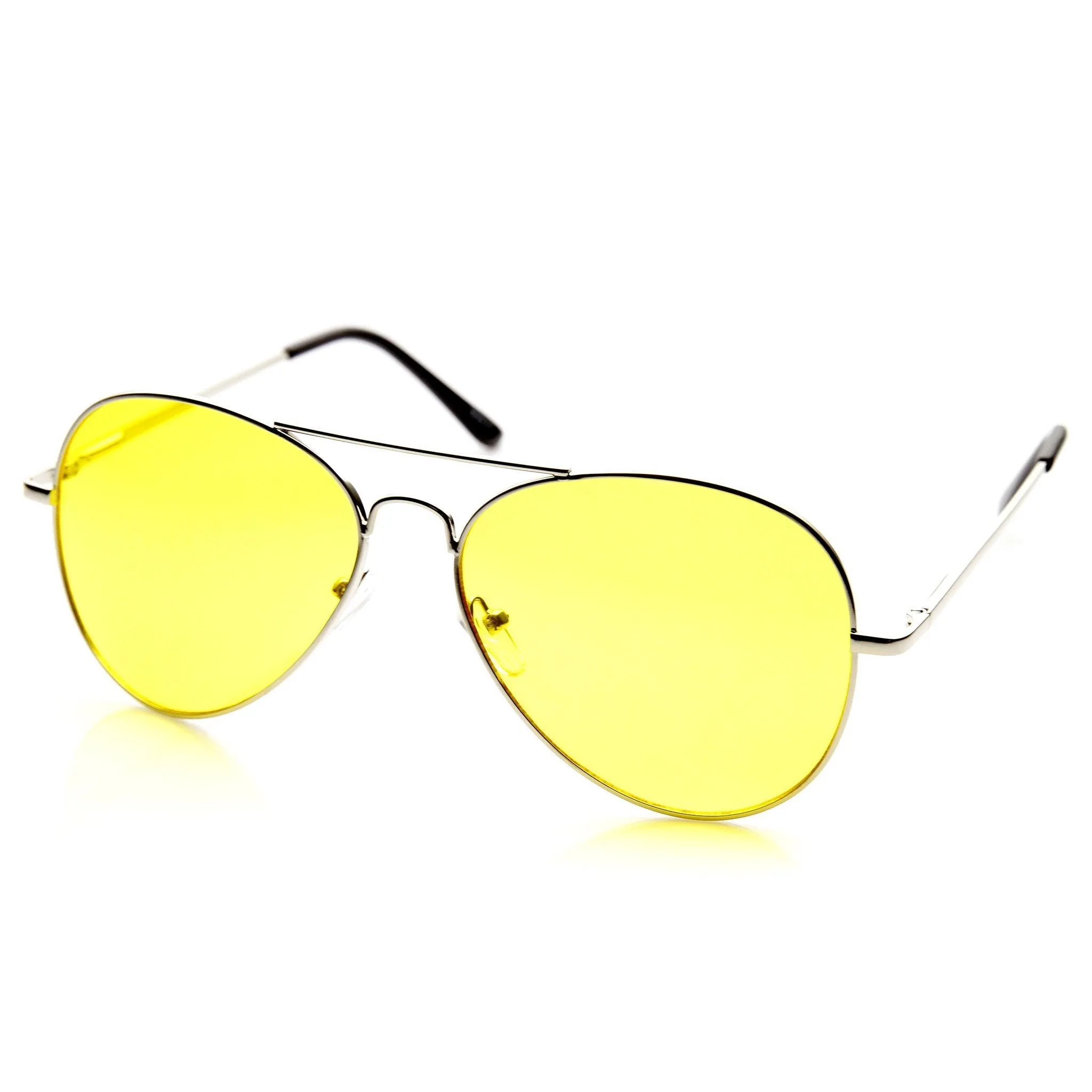 Aviator Sunglasses With Yellow Driving Lens