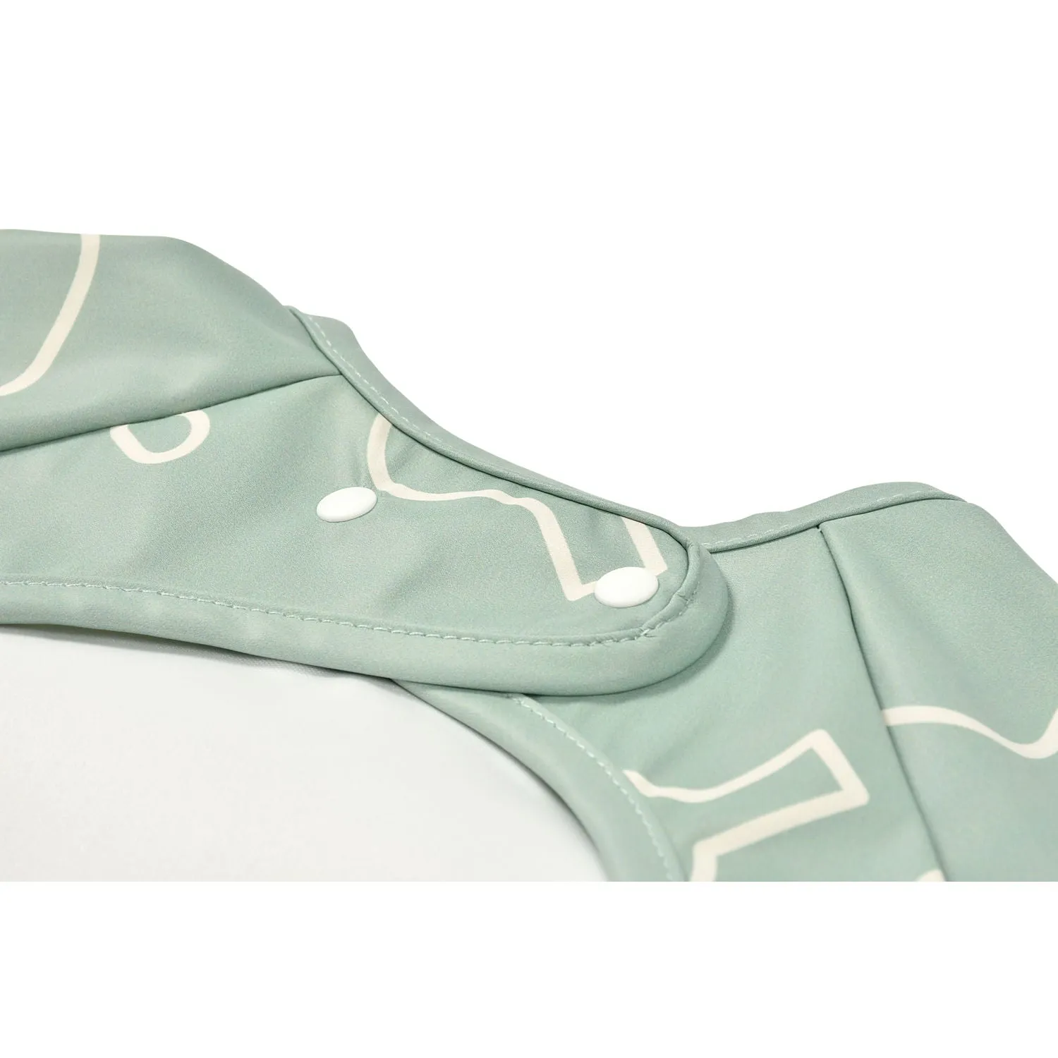 Beaba 2 in 1 Bib with Removable Sleeves - Sage Green