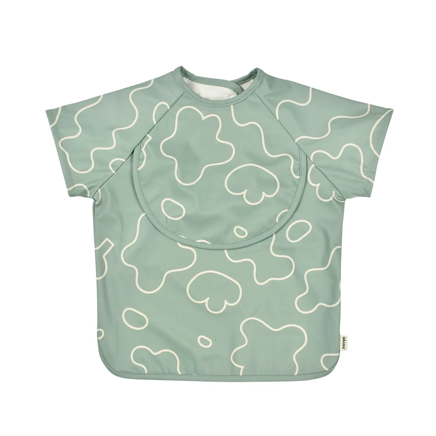 Beaba 2 in 1 Bib with Removable Sleeves - Sage Green