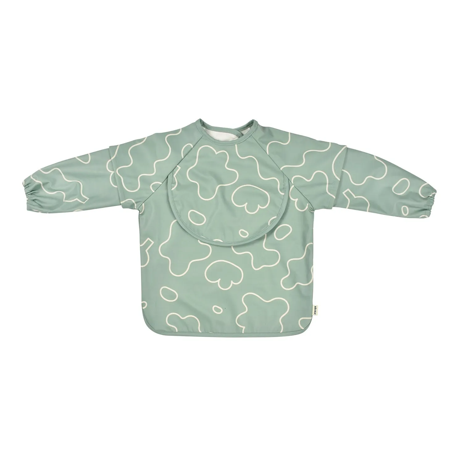 Beaba 2 in 1 Bib with Removable Sleeves - Sage Green