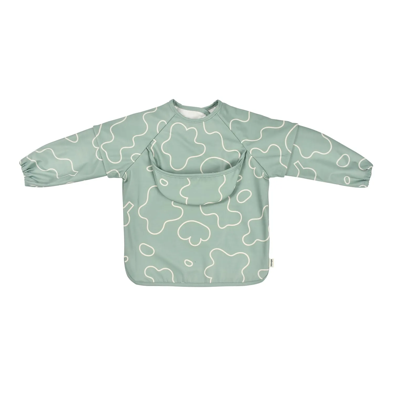 Beaba 2 in 1 Bib with Removable Sleeves - Sage Green