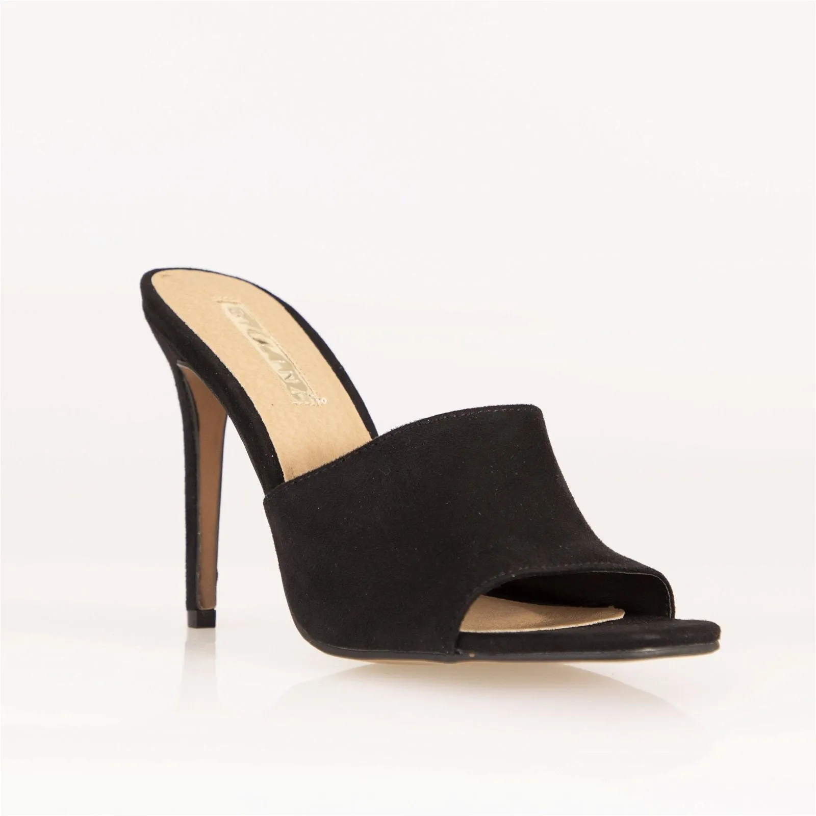 Billini Balira Stiletto Mule in Black Suede