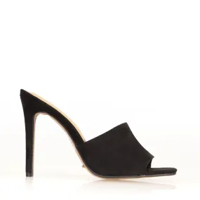 Billini Balira Stiletto Mule in Black Suede