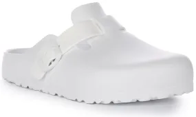 Birkenstock Boston Essentia EVA In White | Narrow Fit