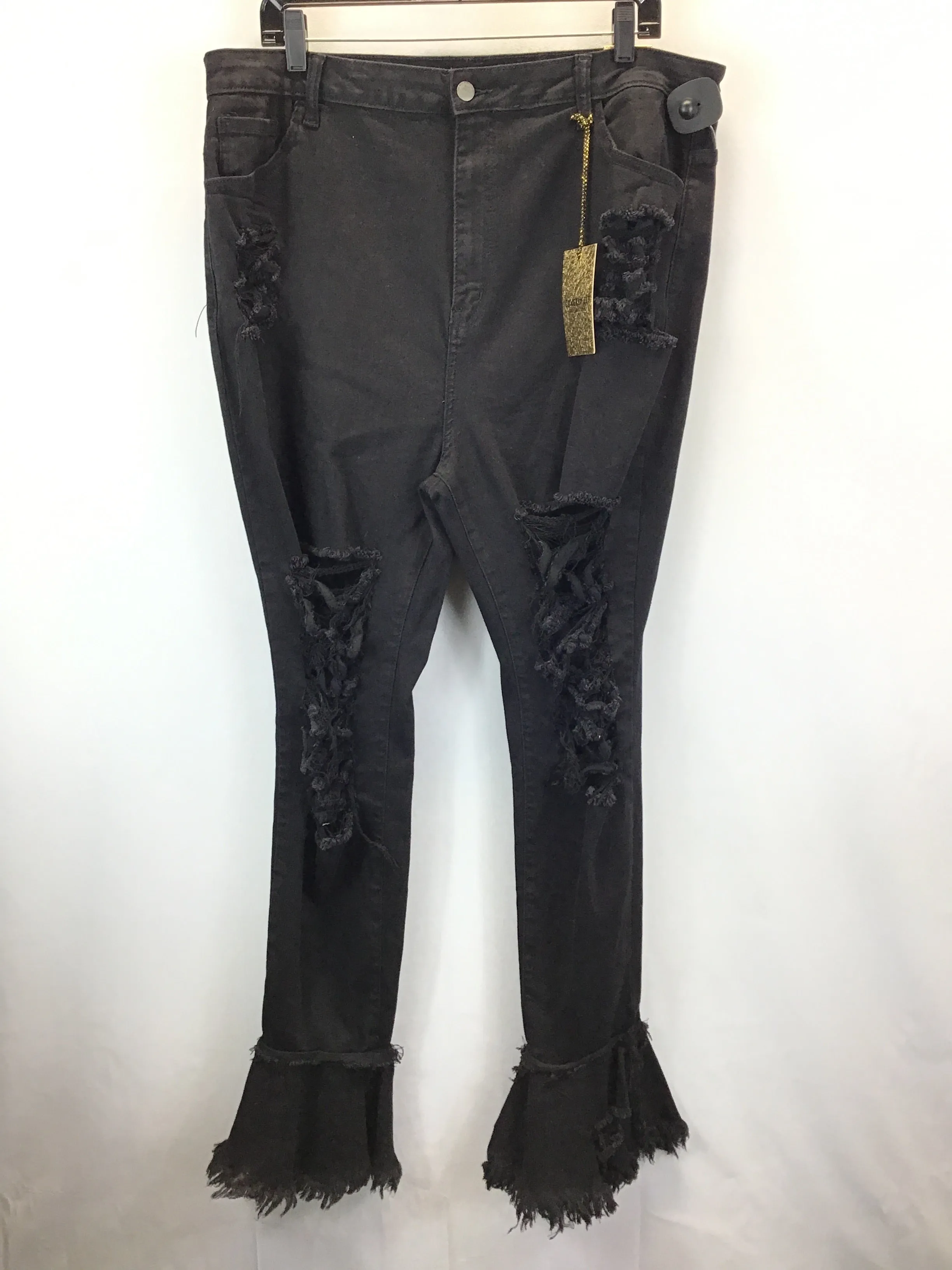 Black Jeans Flared Clothes Mentor, Size 3x