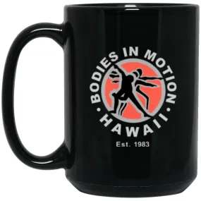 Bodies in Motion 15 oz. Black Mug