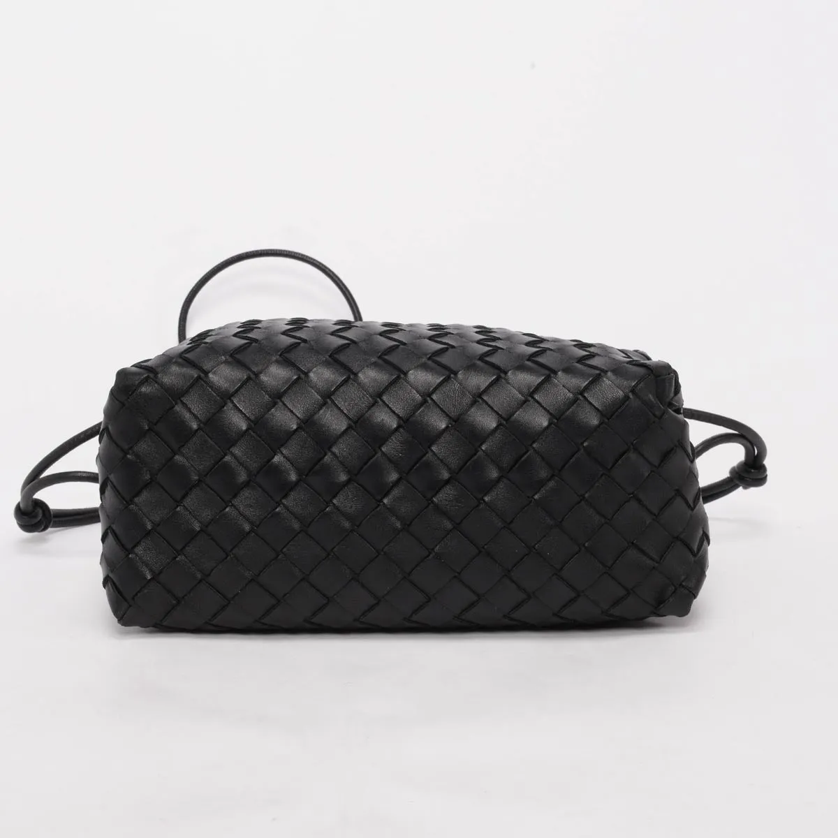 Bottega Veneta Black Intrecciato Medium Loop Camera Bag