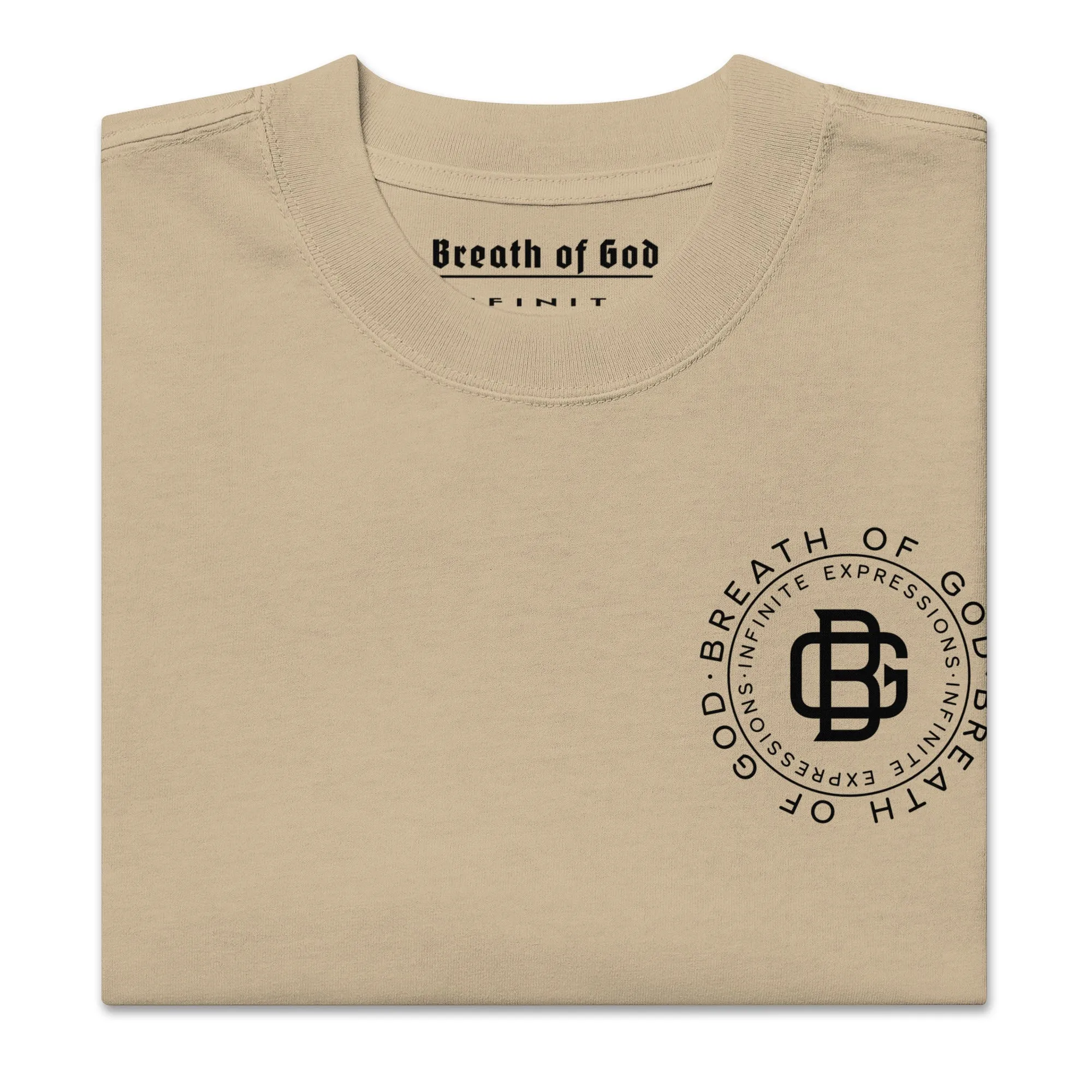 Breath Of God Men's Oversized Faded Concept Tee