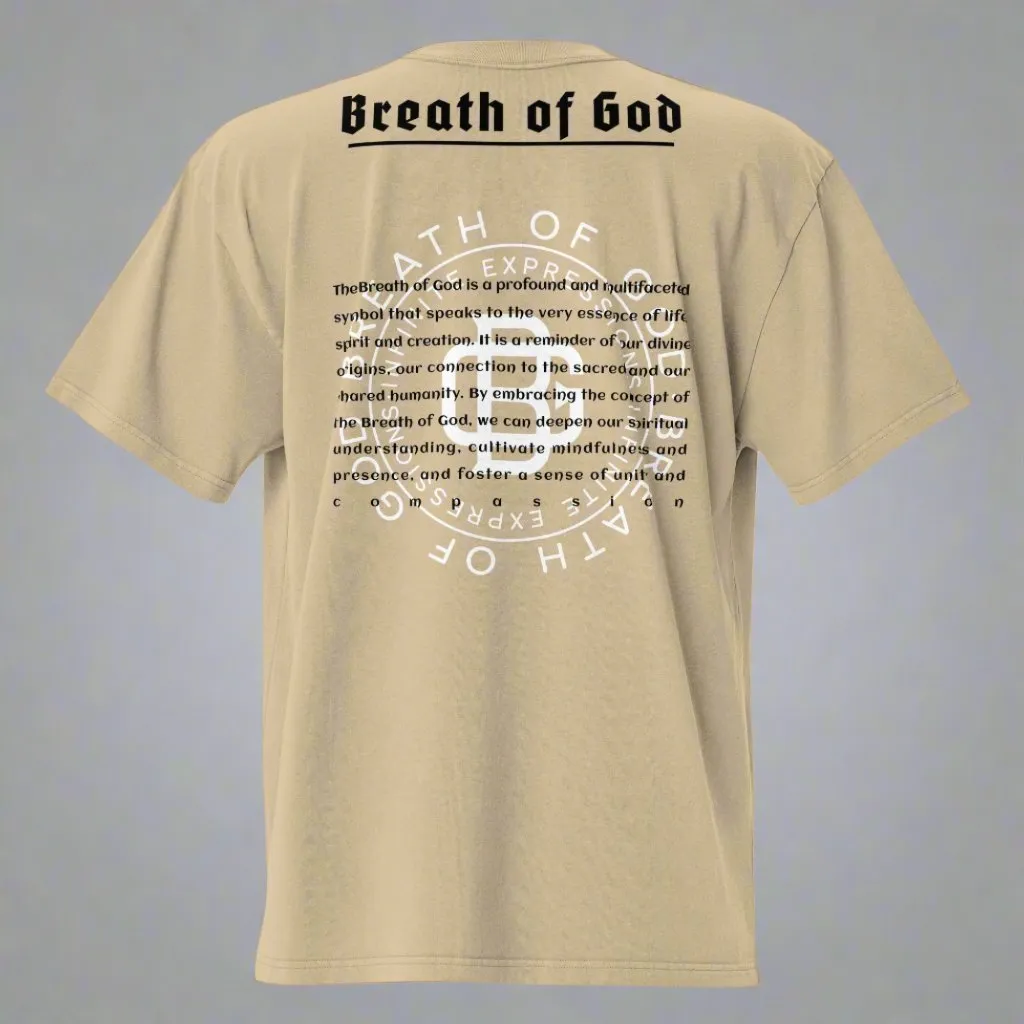 Breath Of God Men's Oversized Faded Concept Tee