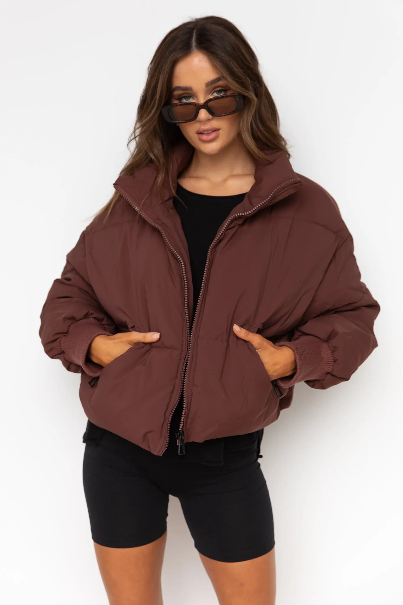 Bronte Puffer Jacket - Brown