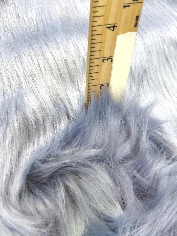 Bubble Gum Solid Shaggy Long Pile Faux Fur Fabric / Sold By The Yard