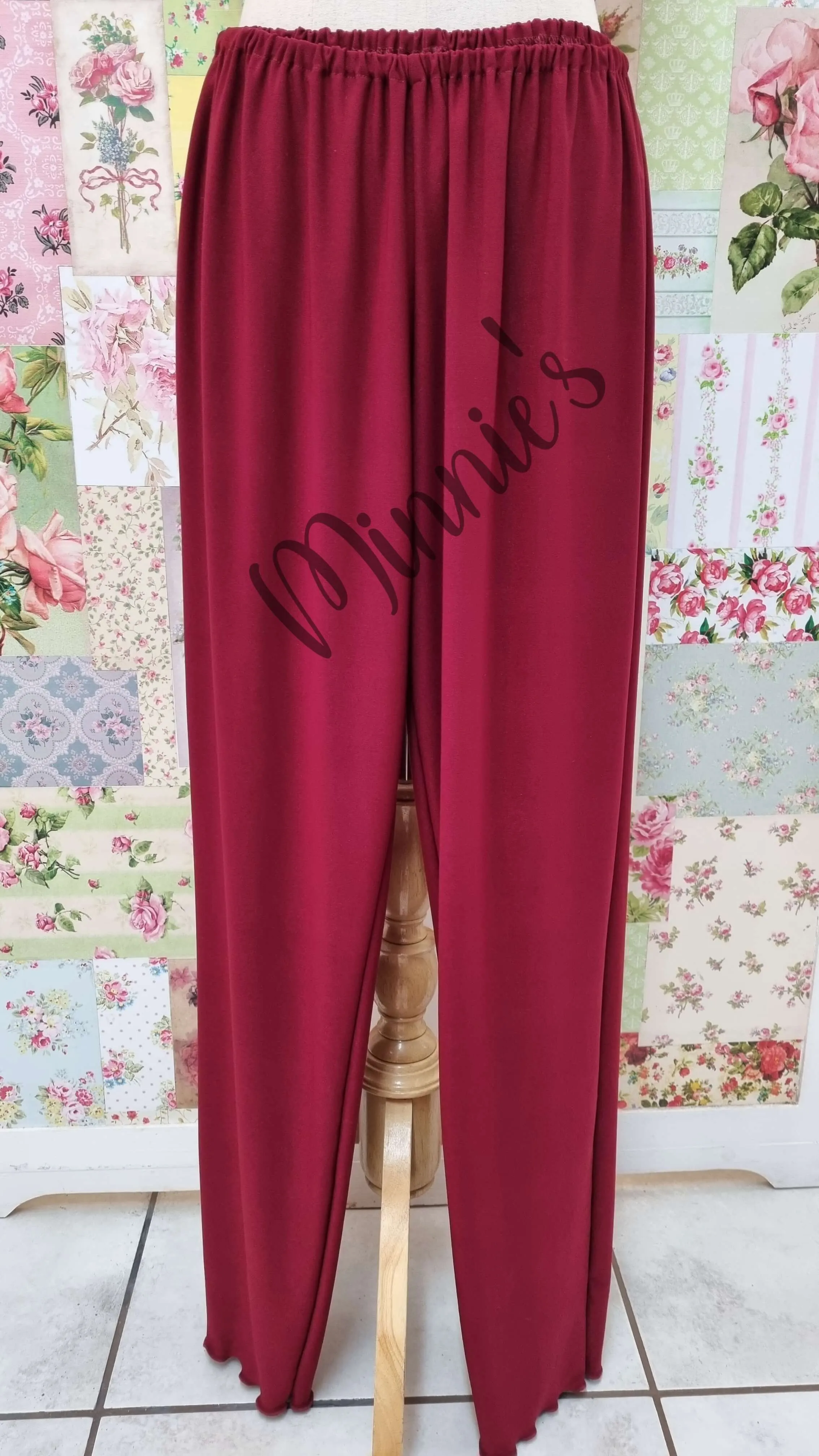 Burgundy 3-Piece Pants Set LR0597