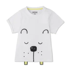 C1533 Orc Sweet Puppy Shoulder ButtonWhite T-Shirt