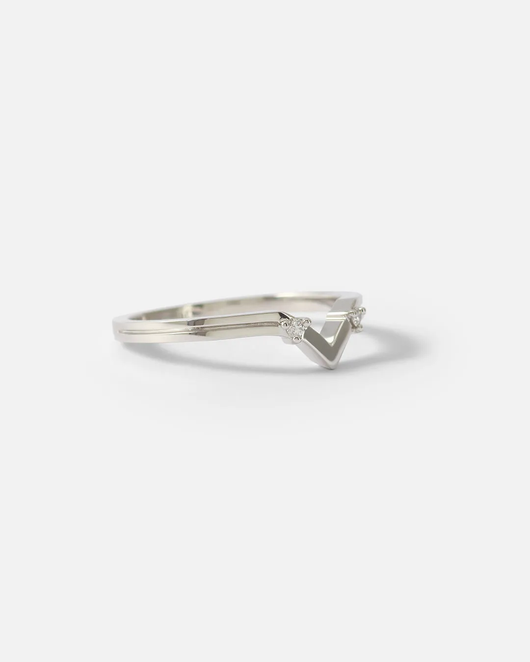 Canal / Curved 2 Stone Ring