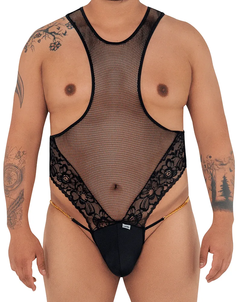 Candyman 99584x Mesh-lace Bodysuit Black