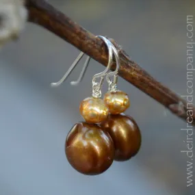 Caramel Latte Pearl Earrings