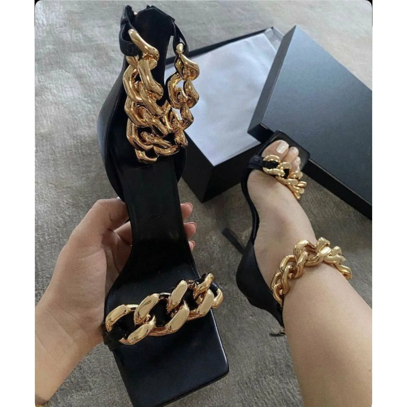 Chain High Heel Shoes