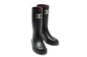 CHANEL Wellies Black