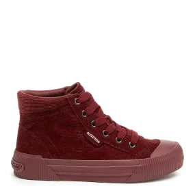 Cheery Rust Corduroy High Top Sneaker