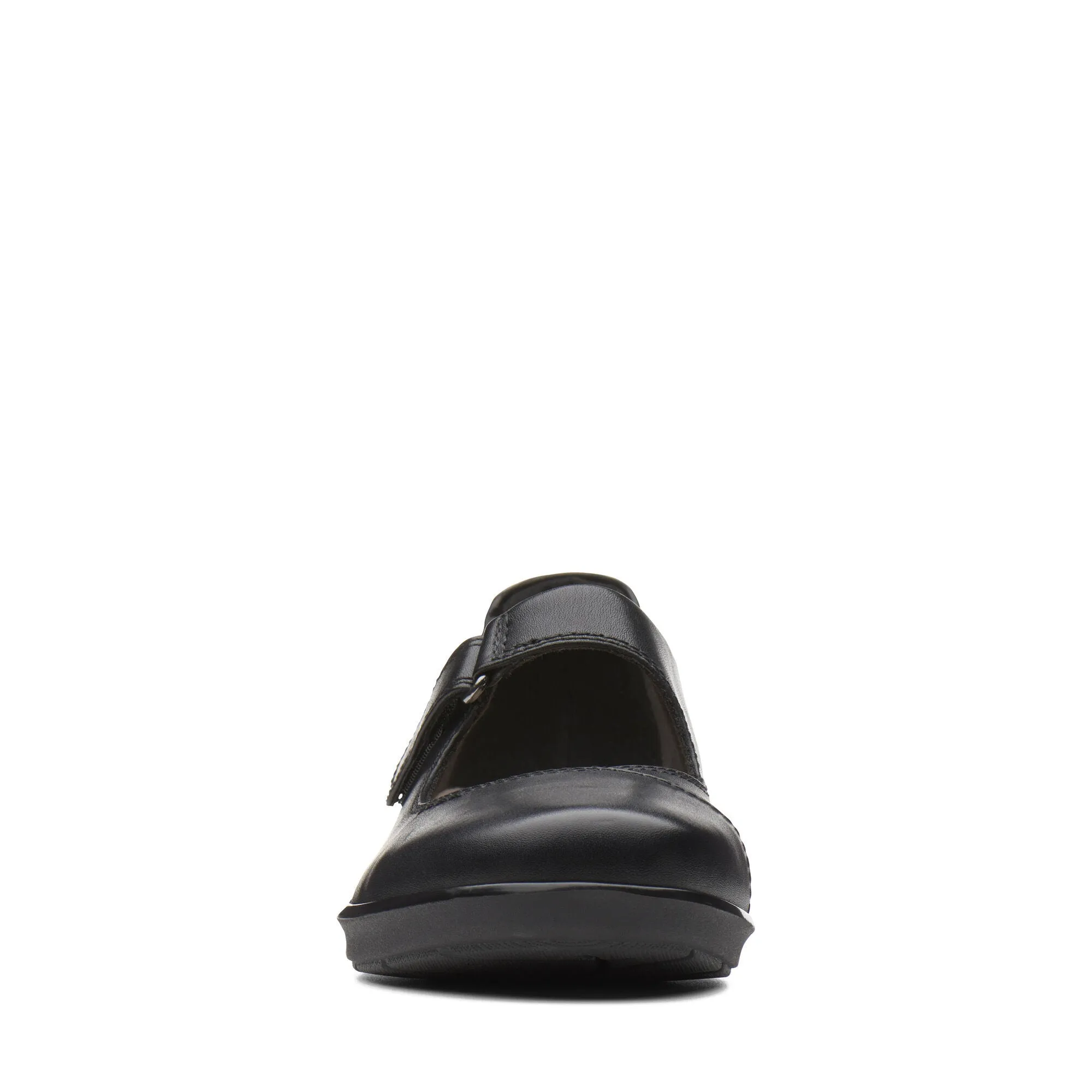 Clarks Hope Henley Black Leather Standard Width