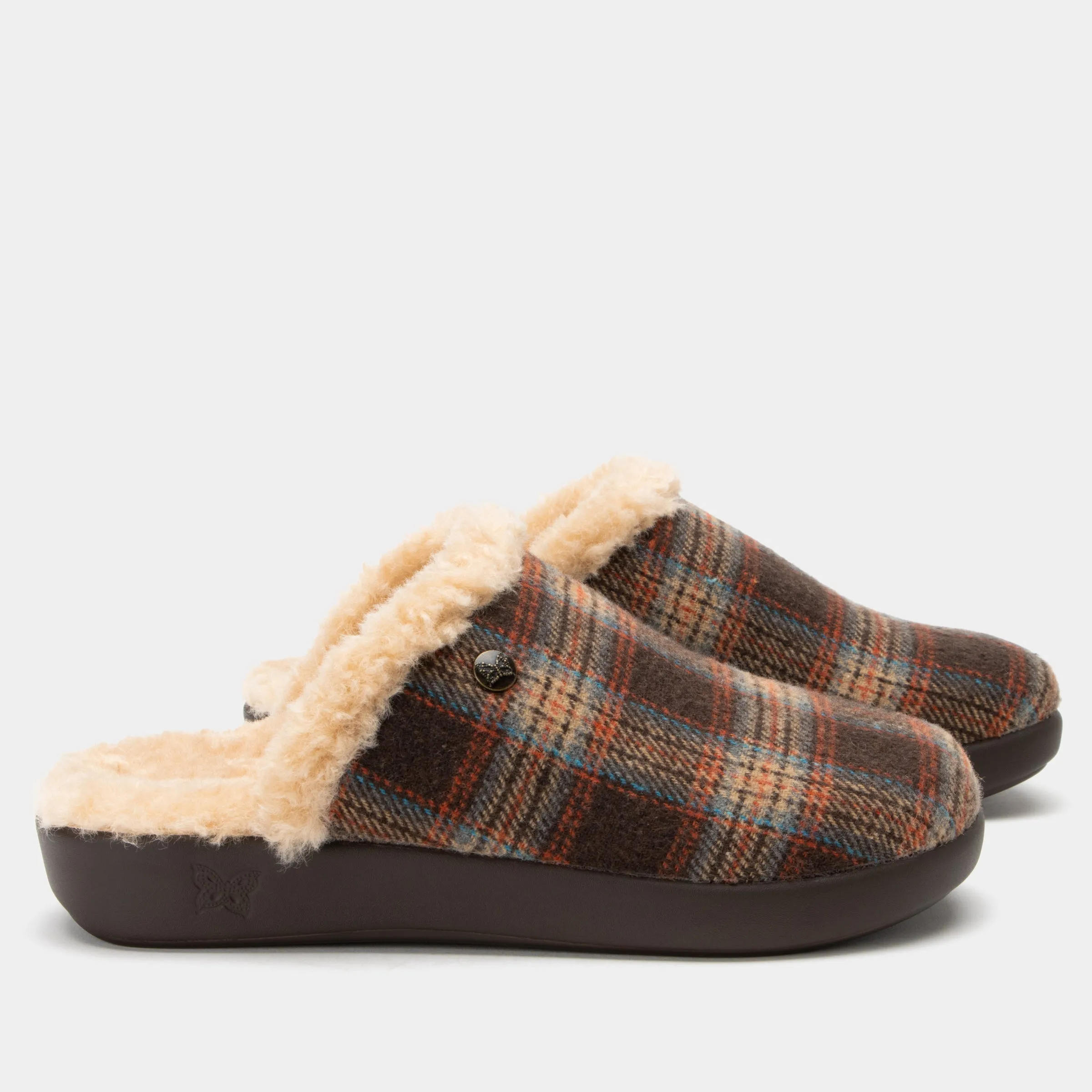 Comfee Plaidly Brown Slipper