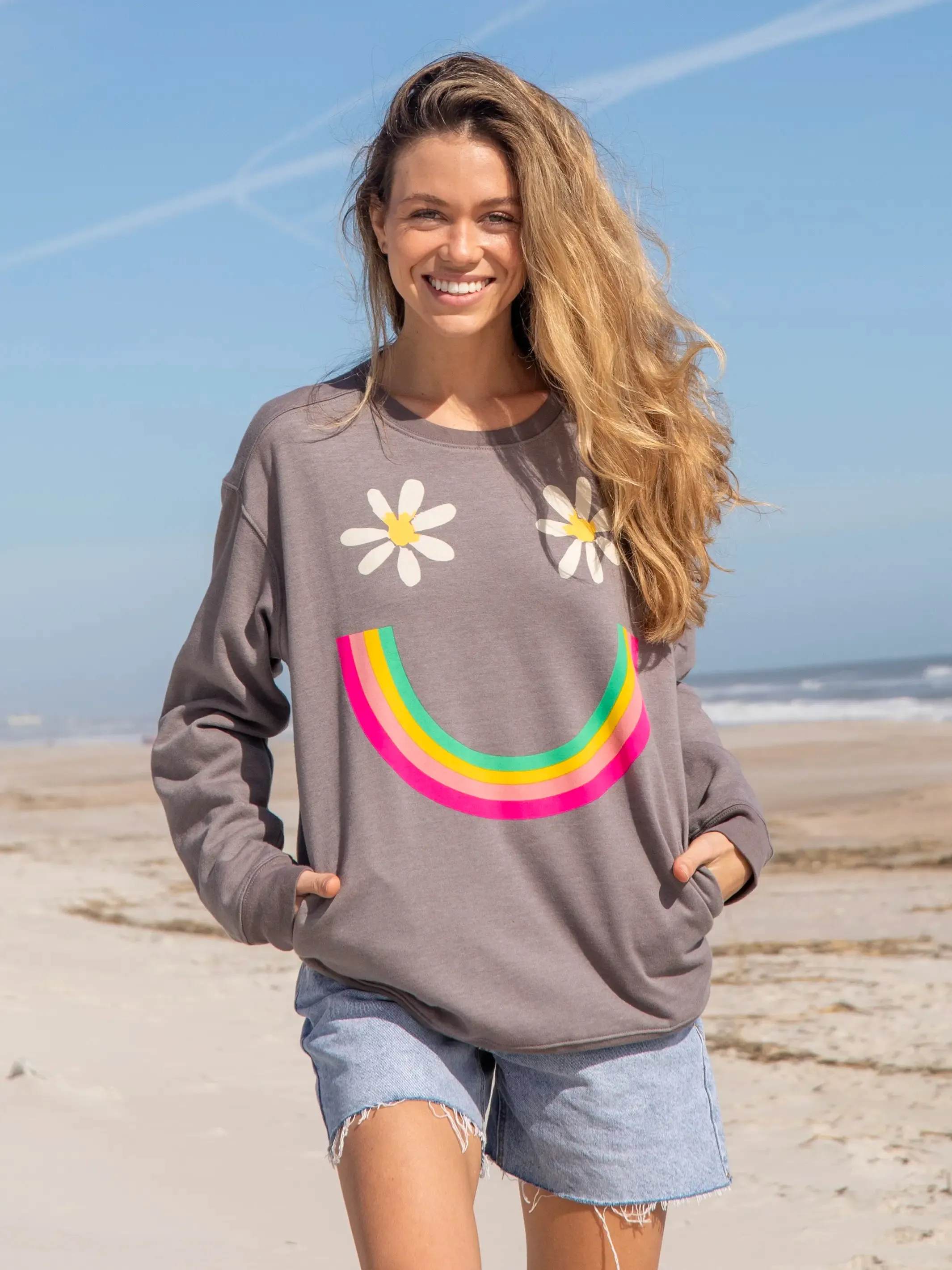 Comfy Pocket Sweatshirt - Smiley