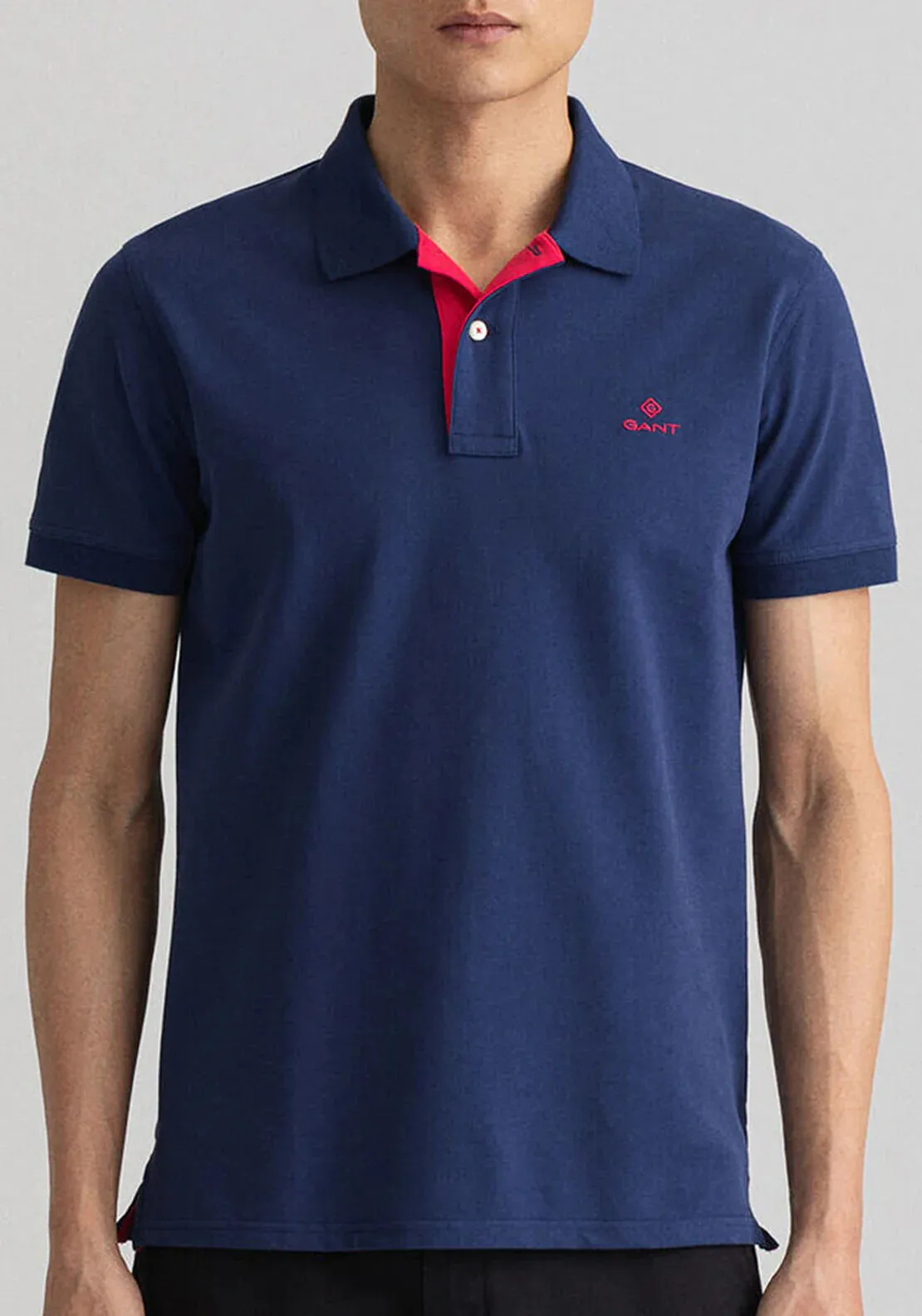 Contrast Collar Pique Polo - Persian Blue