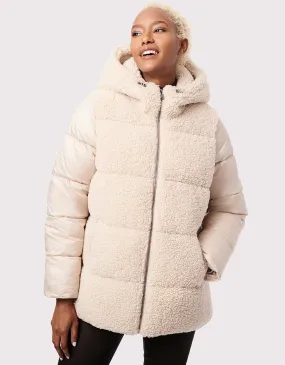 Cozy Combo Vegan Fur Puffer Jacket