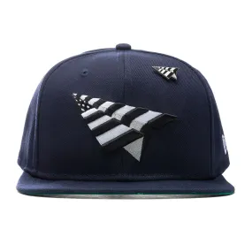 Crown Old School Snapback W/ Green Undervisor - Sapphire