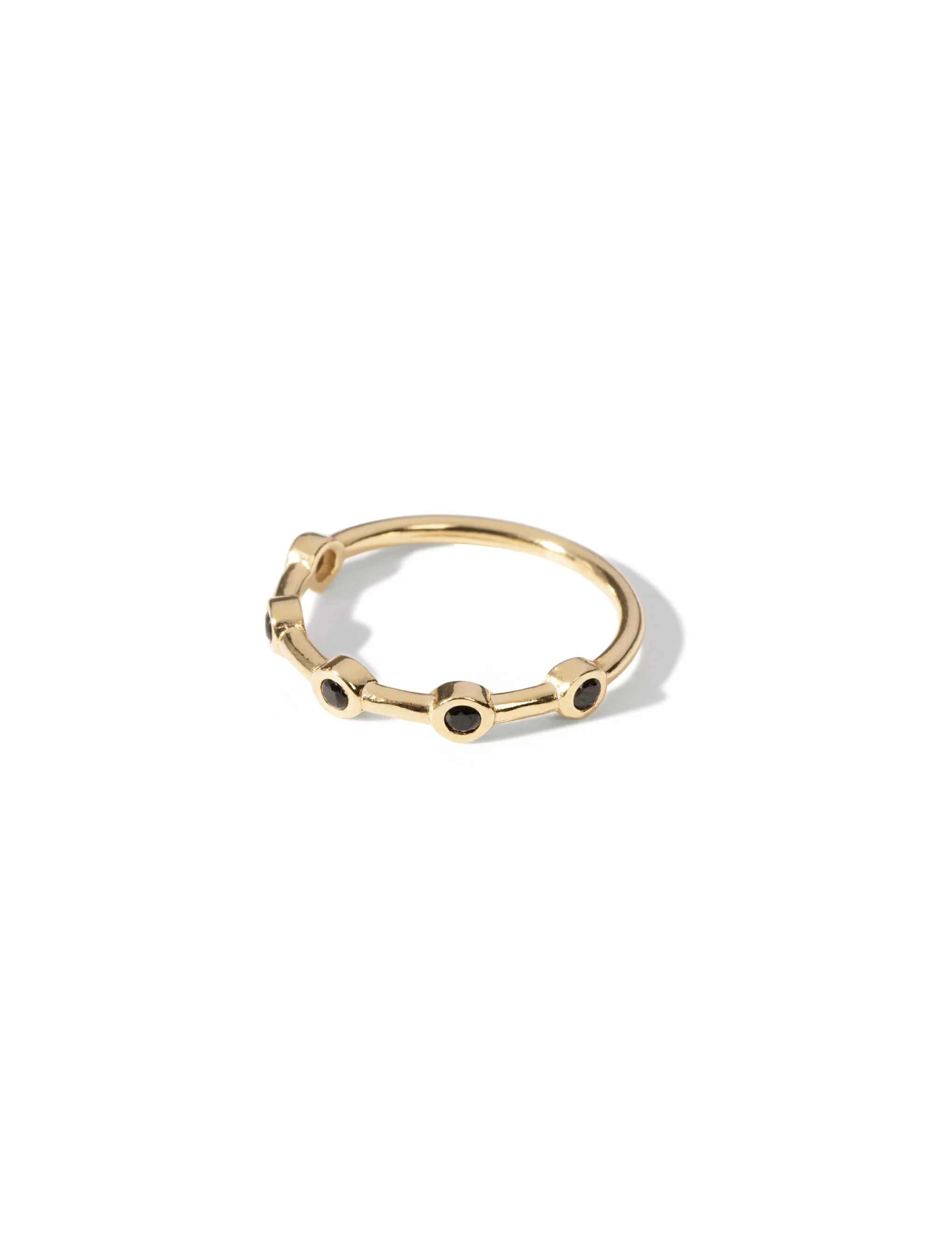 Demi Onyx Ring <br> Gold Vermeil