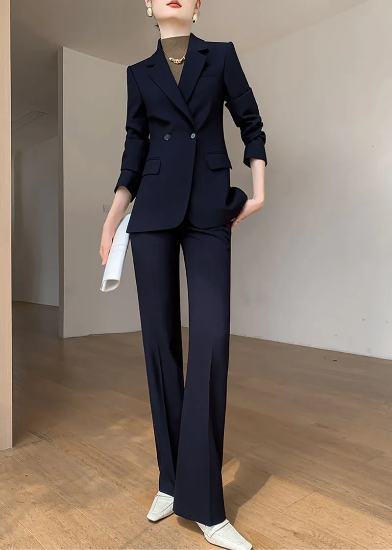 Double Breasted Blazer Pants Suit Two-Piece Set