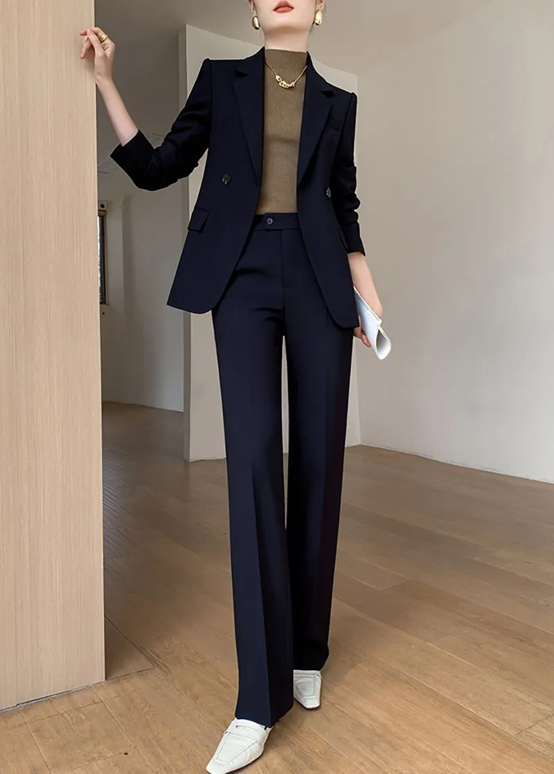 Double Breasted Blazer Pants Suit Two-Piece Set