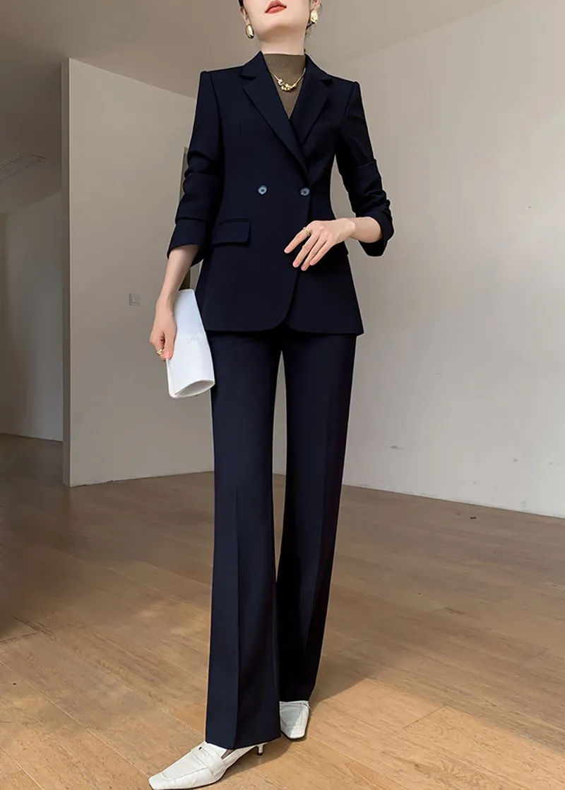 Double Breasted Blazer Pants Suit Two-Piece Set