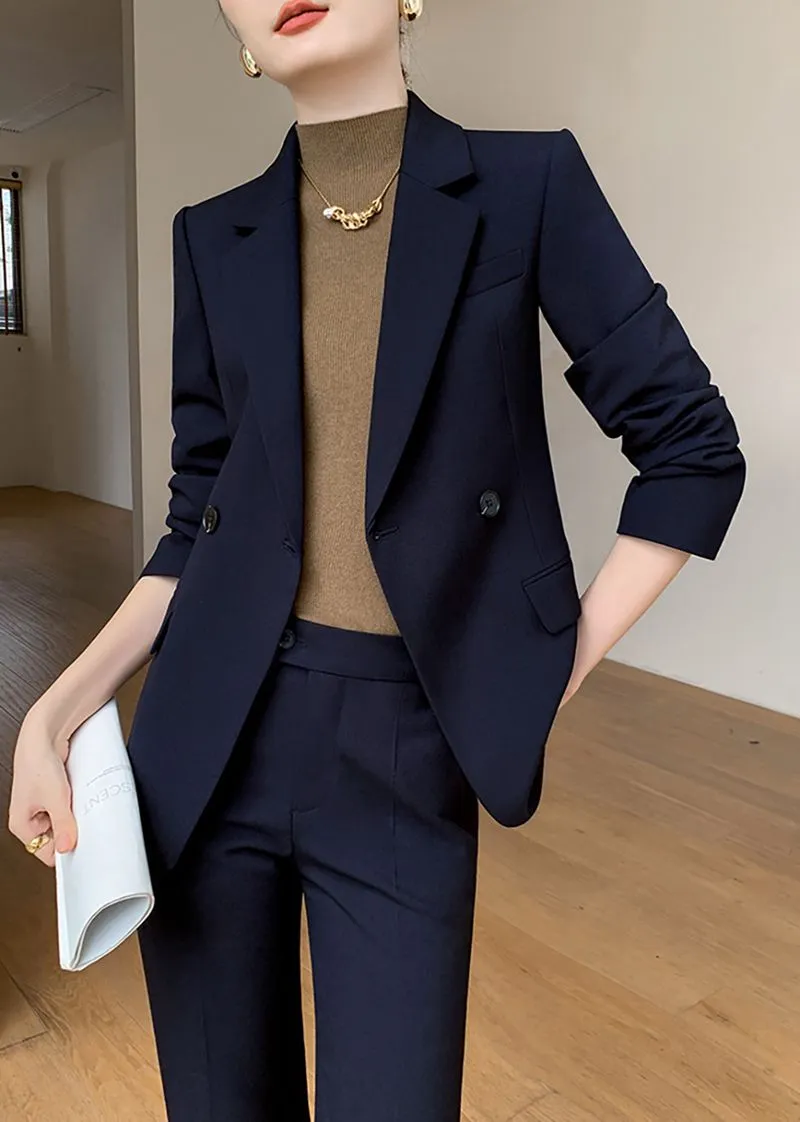 Double Breasted Blazer Pants Suit Two-Piece Set