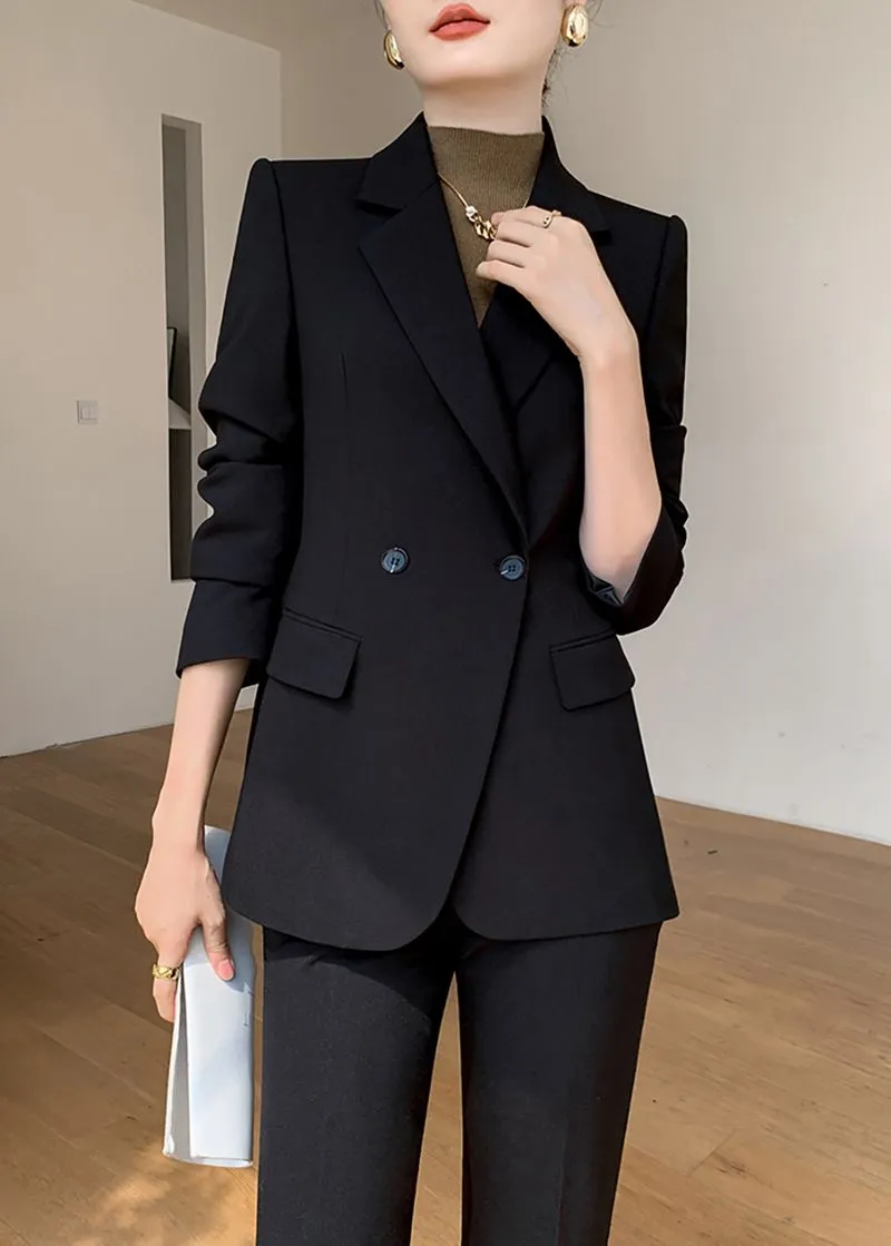 Double Breasted Blazer Pants Suit Two-Piece Set