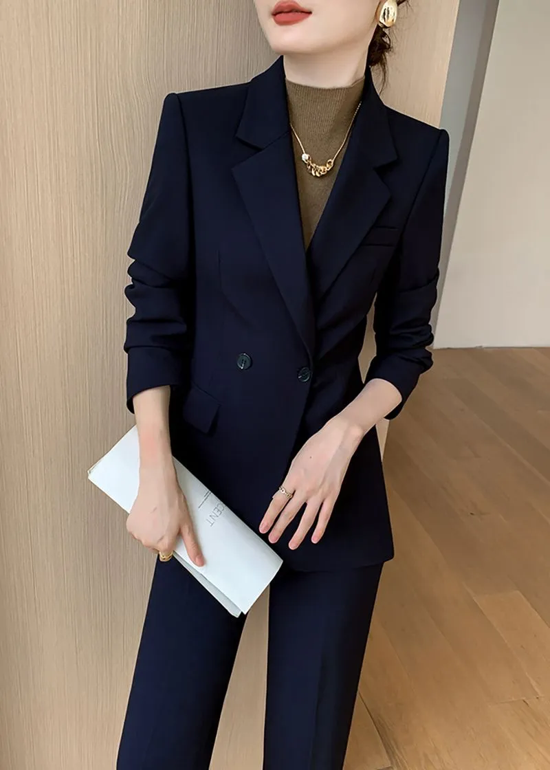 Double Breasted Blazer Pants Suit Two-Piece Set